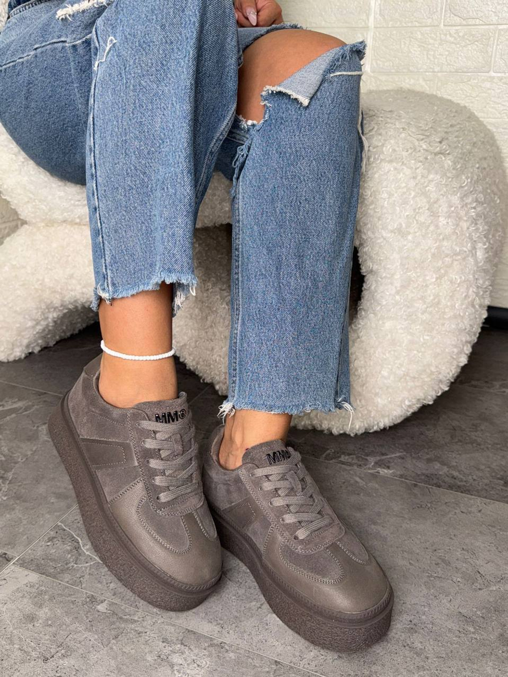 Кеды из натуральной замши