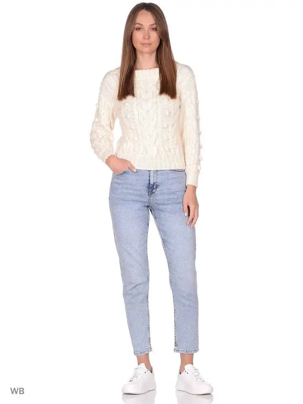 Женский свитер "Виноград" со спущенными плечами