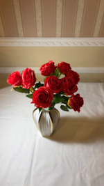 Искусственные цветы, желтые подсолнухи / Высота 44 см. 9 стебелей 9 бутонов/