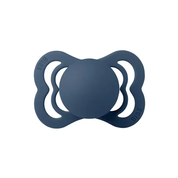 Соска-пустышка BIBS Supreme Silicone Steel Blue 0+ месяцев