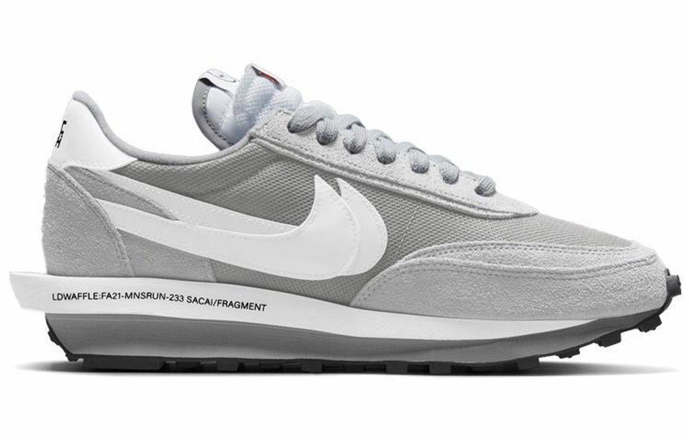 Кроссовки Fragment Design X Sacai X Nike Ldwaffle "Light Smoke Grey"