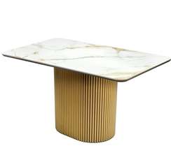 Стол Festa 140x85x77см, керамогранит Calacatte gold мрамор