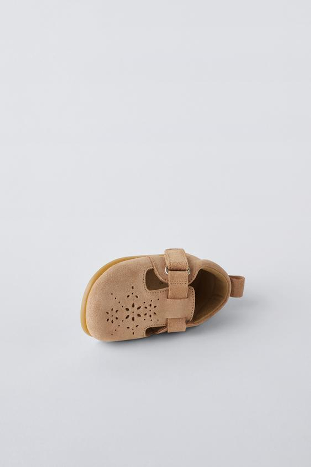 ZARA КОЖАНЫЕ ТУФЛИ, ПЕСОЧНО-КОРИЧНЕВЫЙ