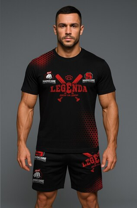 Шорты спортивные тренировочные LEGENDA Двор на Двор красный