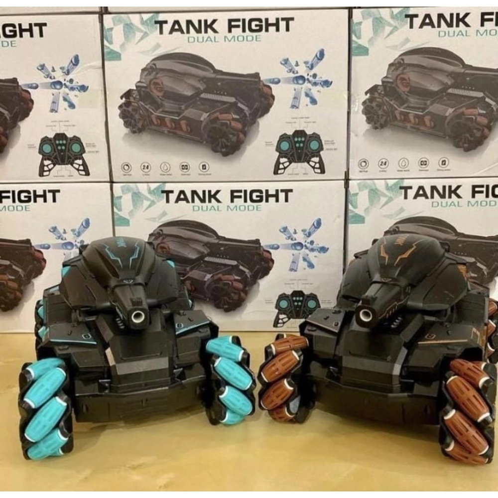 Машинка Танк на Р/У со стреляющим орбизом "TANK FIGHT - Dual Mode" с LED подсветкой и музыкой