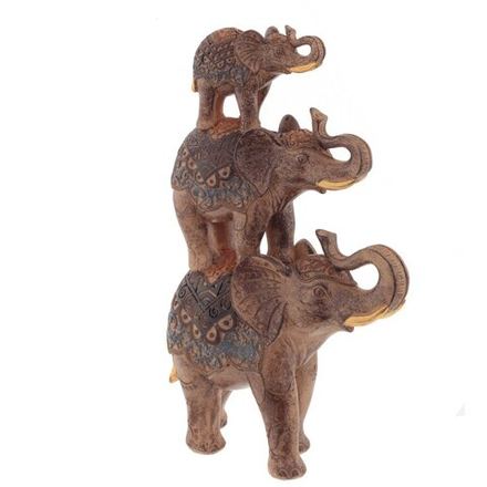 GAEM Фигурка декоративная "Слоны", L21 W9 H31 см