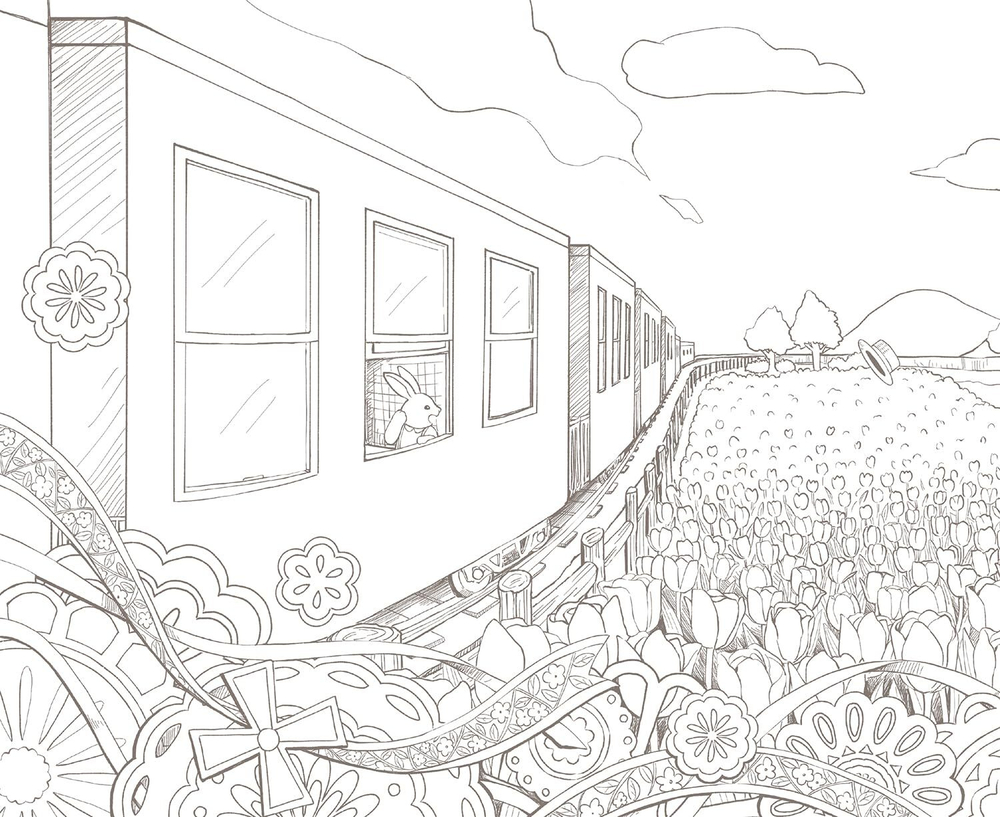 Traveling Animal Orchestra Exciting. Coloring Book