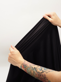 Микрофибра бельевая матовая эластичная цвет черный метражом