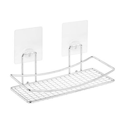 Полка для ванной мет-л, настен, прямая, 25х12х14.5 см, с силик крепл, Kleber, Lite, KLE-LT032