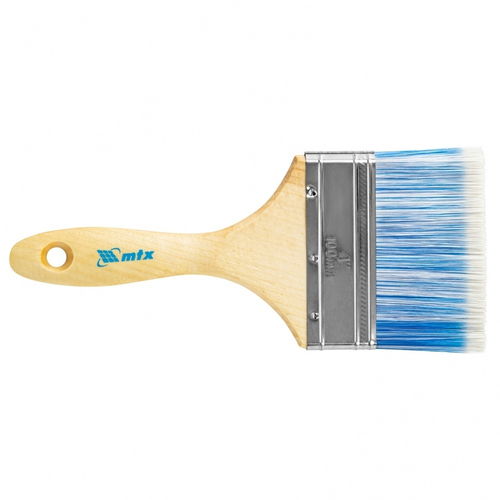 83074 Кисть плоская "Евро" 4", искусственная щетина 100мм, деревянная ручка  MTX
