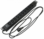 Блок розеток 19", 10 розеток Hyperline SHE19-10IEC-2.5IEC