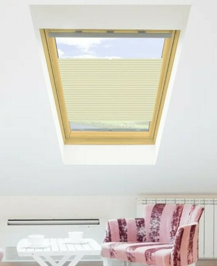 Плиссированная штора OPS 55х78 бежевая (4003) для мансардных окон