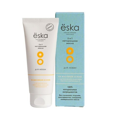 Ёska - лубрикант на масляной основе c кокосовым маслом и витамином E, 75 мл 75мл (Цвет: белый)