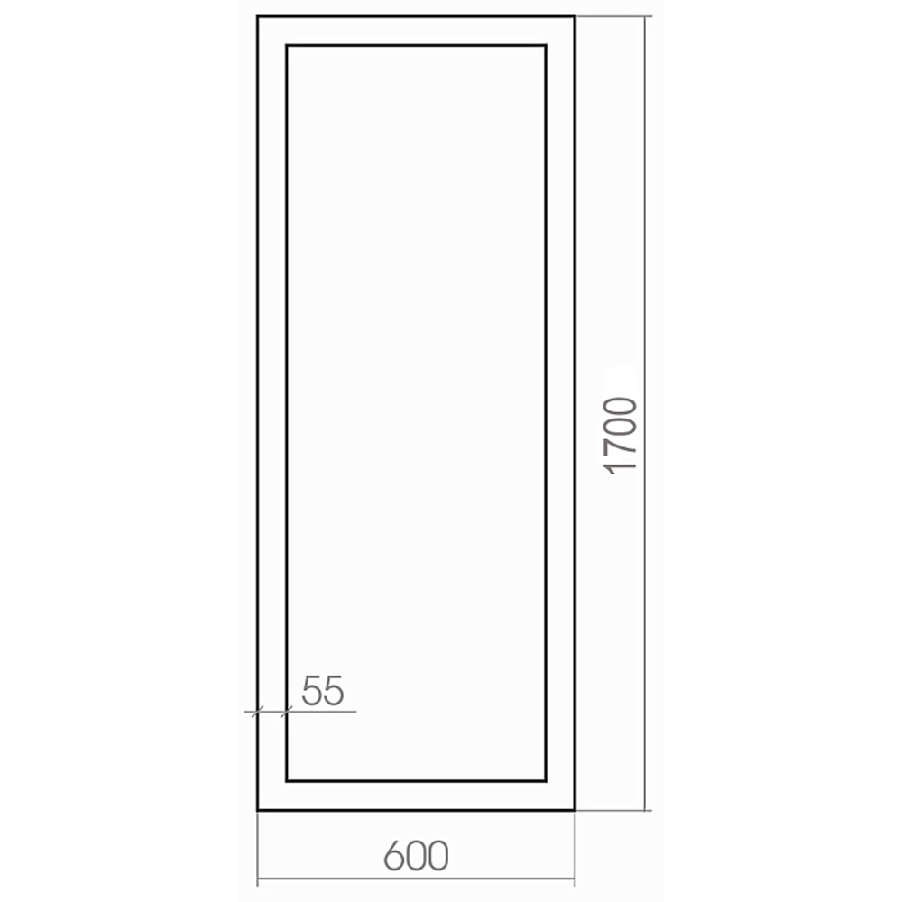 Зеркало Azario Монреаль 600х1700 напольное, Венге (ФР-00001409)