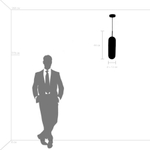 690117 Подвес RAMO 1х40W E27 ЧЕРНЫЙ МАТОВЫЙ/БЕЛЫЙ