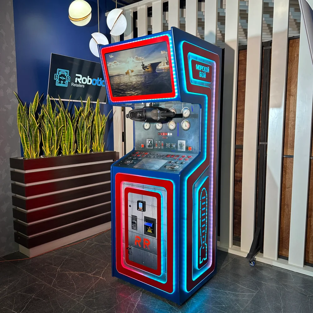 Игровой автомат виртуальной реальности с симуляцией морских сражений