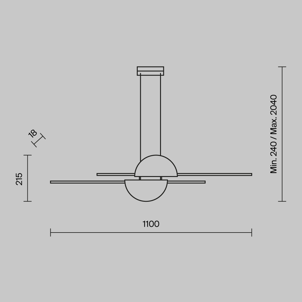 Подвесной светодиодный светильник Maytoni Skyline MOD179PL-L26BS4K