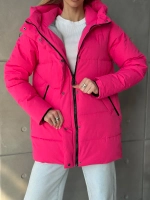 Куртка осенняя с капюшоном удлиненная