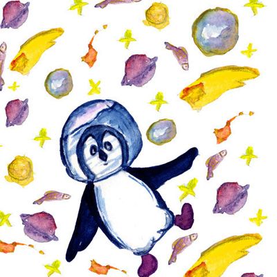 Penguin astronaut