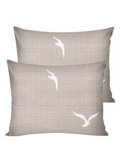 Постельное белье перкаль Сказка "Чайки" 2-спальное Наволочка 50х70 см 2 шт Простынь на резинке 160x200 см Пододеяльник 175x215 см