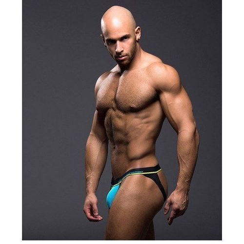 Мужские трусы джоки голубые Andrew Christian Glow Almost Naked Quirk  AC9536