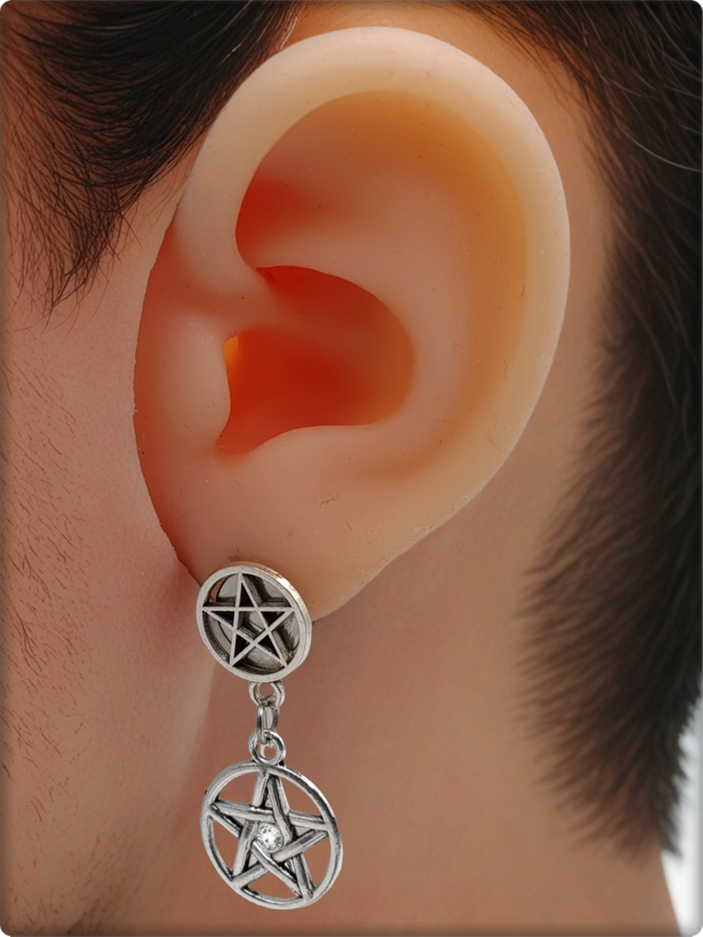 Клипсы на зажимах "Звёзды" без прокола ушей.