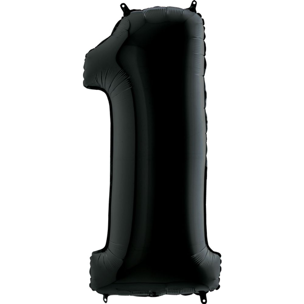 Gr (40&#39;&#39;/102 см) Цифра, 1, Черный, 1 шт. в уп.