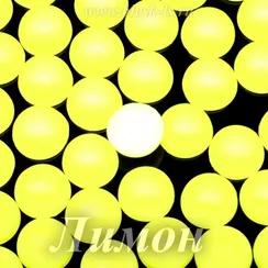 Матовые полубусины, Лимон матовый