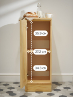 Кухонный модуль 30х60х85, Стокгольм Натур, напольный, две полки, массив сосны, лак, Dipriz