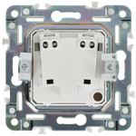 SKANDY Розетка без заземления с защитными шторками 10А SK-R01W арктический белый IEK
