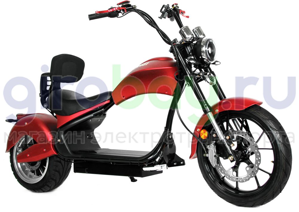 Электроскутер IKINGI HARLEY CHOPPER 4000W (60V/30Ah) - Красный фото №5