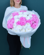 Хризантема кустовая белая и розовая,15шт(00442)