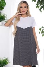 Платье "Игра на контрасте" НЬЮ (черно-белое) П8686 LT Collection