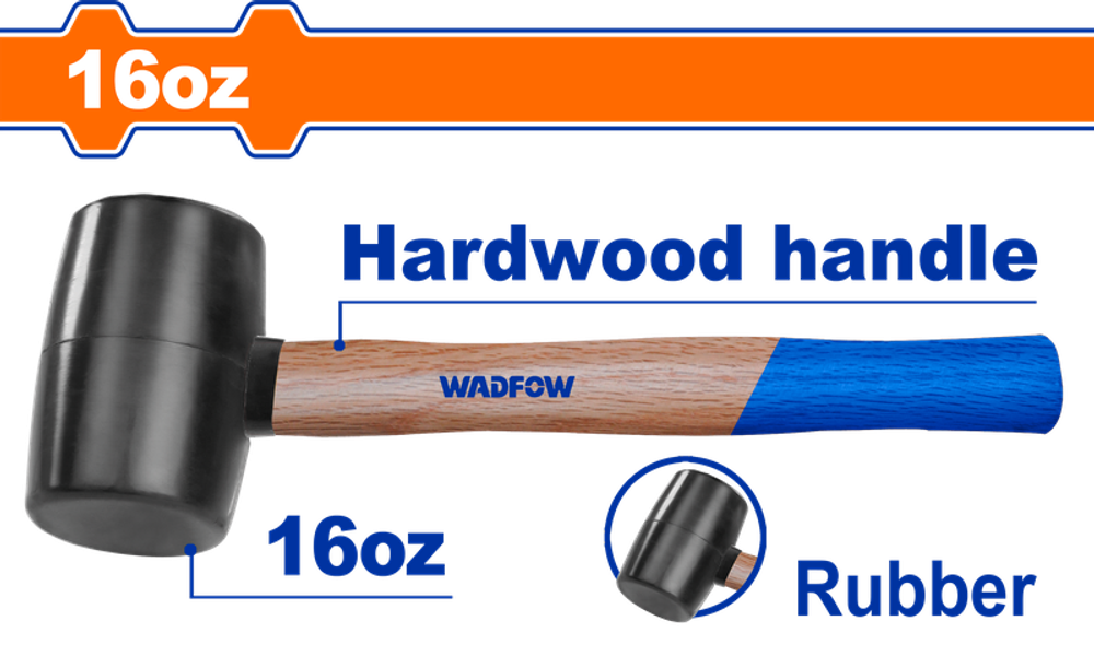 Киянка резиновая 450 г (6/24) WADFOW WMB7302