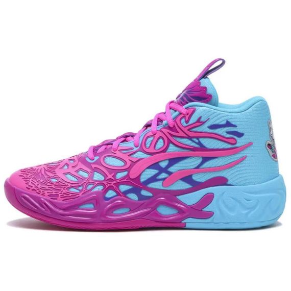 PUMA MB.04 Баскетбольные кроссовки MID Топ Голубой и розовый Фиолетовый Мужские
