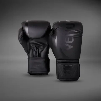 Детские боксерские перчатки Venum Challenger 2.0 Black/Black