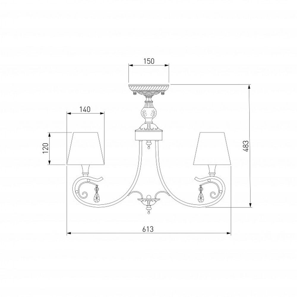 Люстра на штанге Eurosvet Incanto 60069/5 серебро
