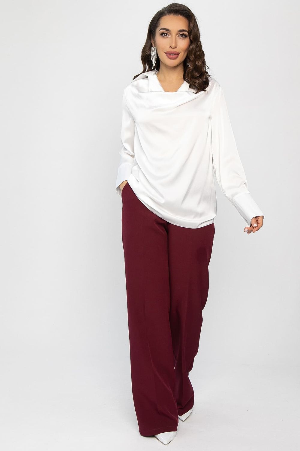 Блуза Шелковая сказка (белая) Б14380-33М LT Collection