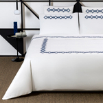 Постельное белье Frette Twist Embroidery Navy/Nautico Blue (240 х 220 см)