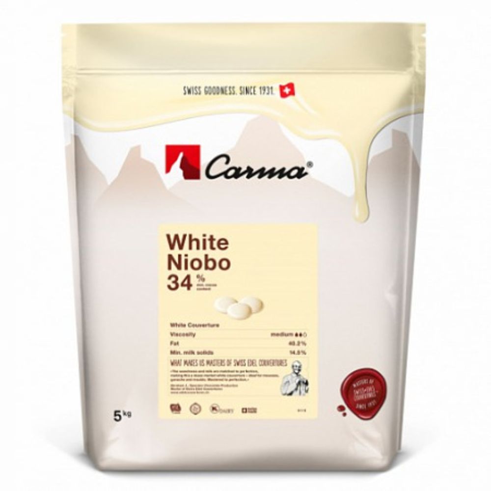 Шоколад Carma белый White Niobo 34,0%, 250гр
