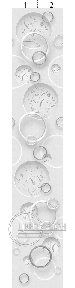 Панель ПВХ термопечать Орбиты хром 407 2700х250 мм