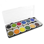 Акварель Yalong меловая 12 цвета+1 белая акриловая, с кистью, пластик. упаковка, "Рио"