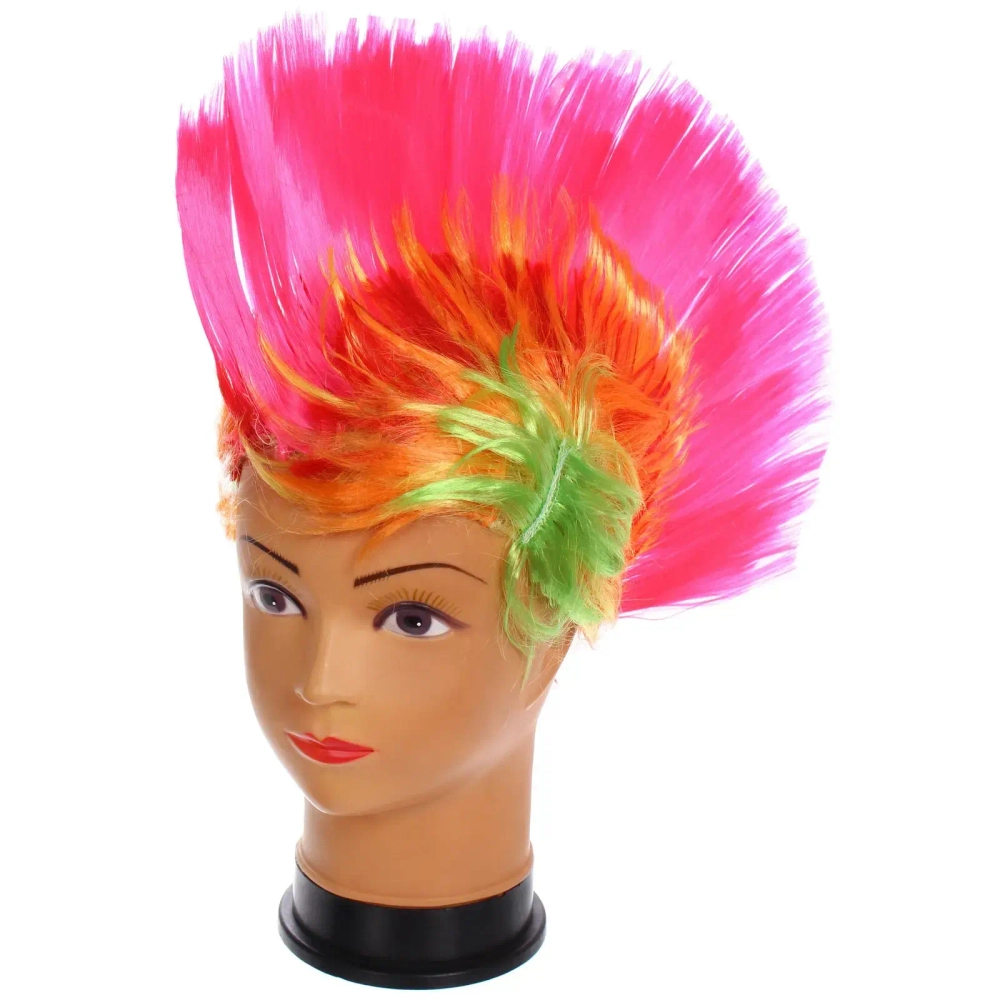 Парик карнавальный «РОК», Розовый мультицвет