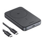 Внешний аккумулятор MagSafe Ugreen (Qi2) (10000 мА·ч) (PB761) Беспроводная зарядка: Qi 15 Вт. Проводная зарядка: USB-C. Сертификация Qi2. Есть LED-индикация, поддержка PD 3.0, QC 3.0, PPS, SCP и FCP. Энергоёмкость — 36 Вт·ч. Максимальная выходная мощность