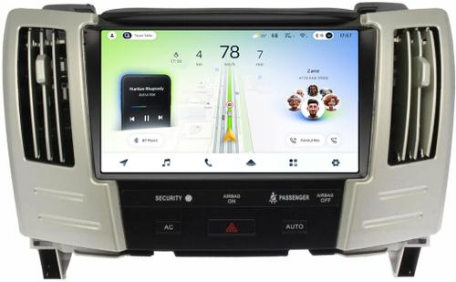 Магнитола для Toyota Harrier XU30 2003-2013, Lexus RX 2003-2009 (ШГУ цветной, рамка наверх тип 1) - Teyes CC4L-DTS монитор 9" IPS, Android 14, Быстрая, Snapdragon 662, CarPlay, 4G SIM-слот