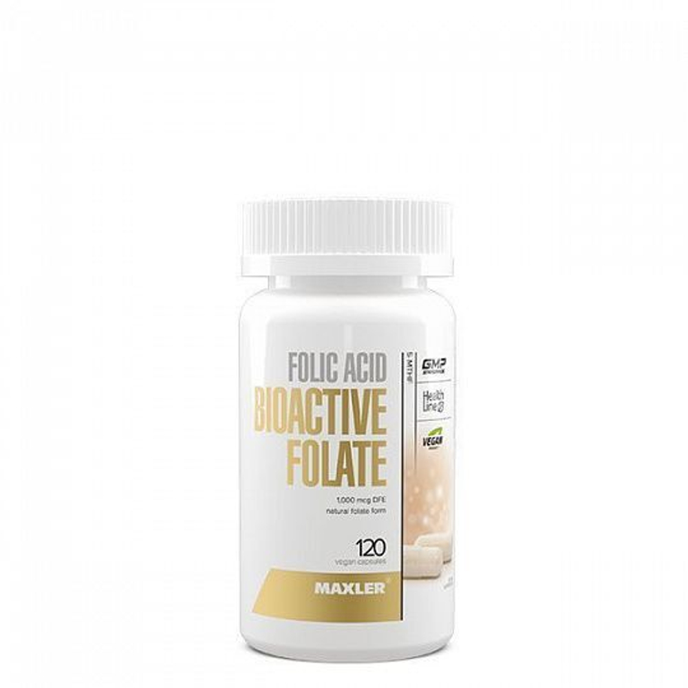 Folic Acid Bioactive Folate 120 вег. капс. (Maxler)