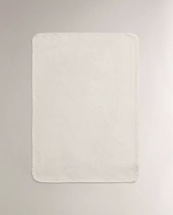ZARA HOME ДЕТСКИЙ ФЛИСОВЫЙ ПЛЕД, ЭКРЮ