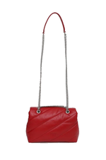 CLASSIC LOVE BAG PUFF MAXI QUILT - red silver