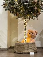 Елка на ножке «Торшер» с гирляндой встроенной (Литая хвоя) 210 см / 2,1 м