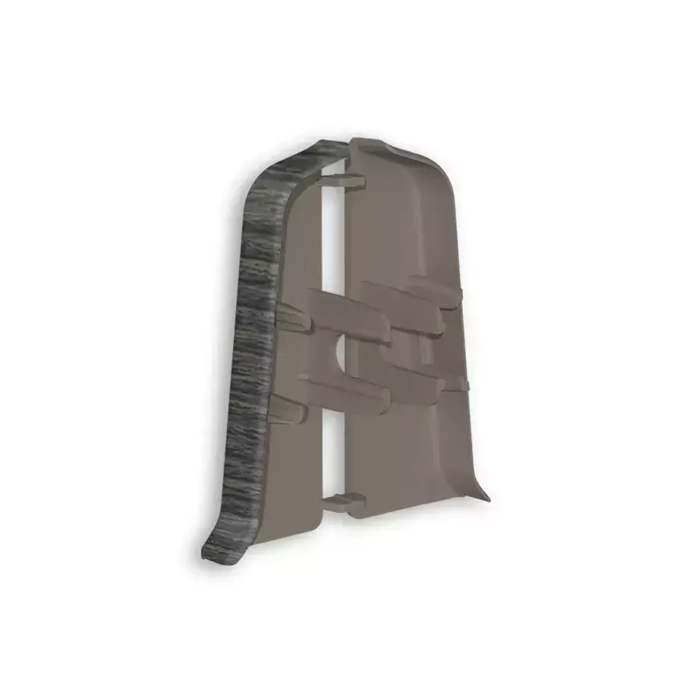 Торцевые (пара) для плинтуса 70мм "Деконика", 352 Каштан серый